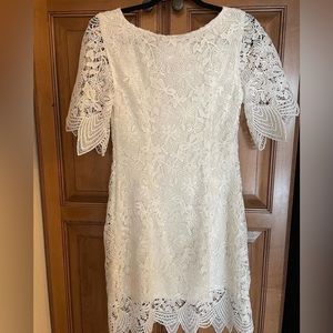 Anthropologie white lace dress